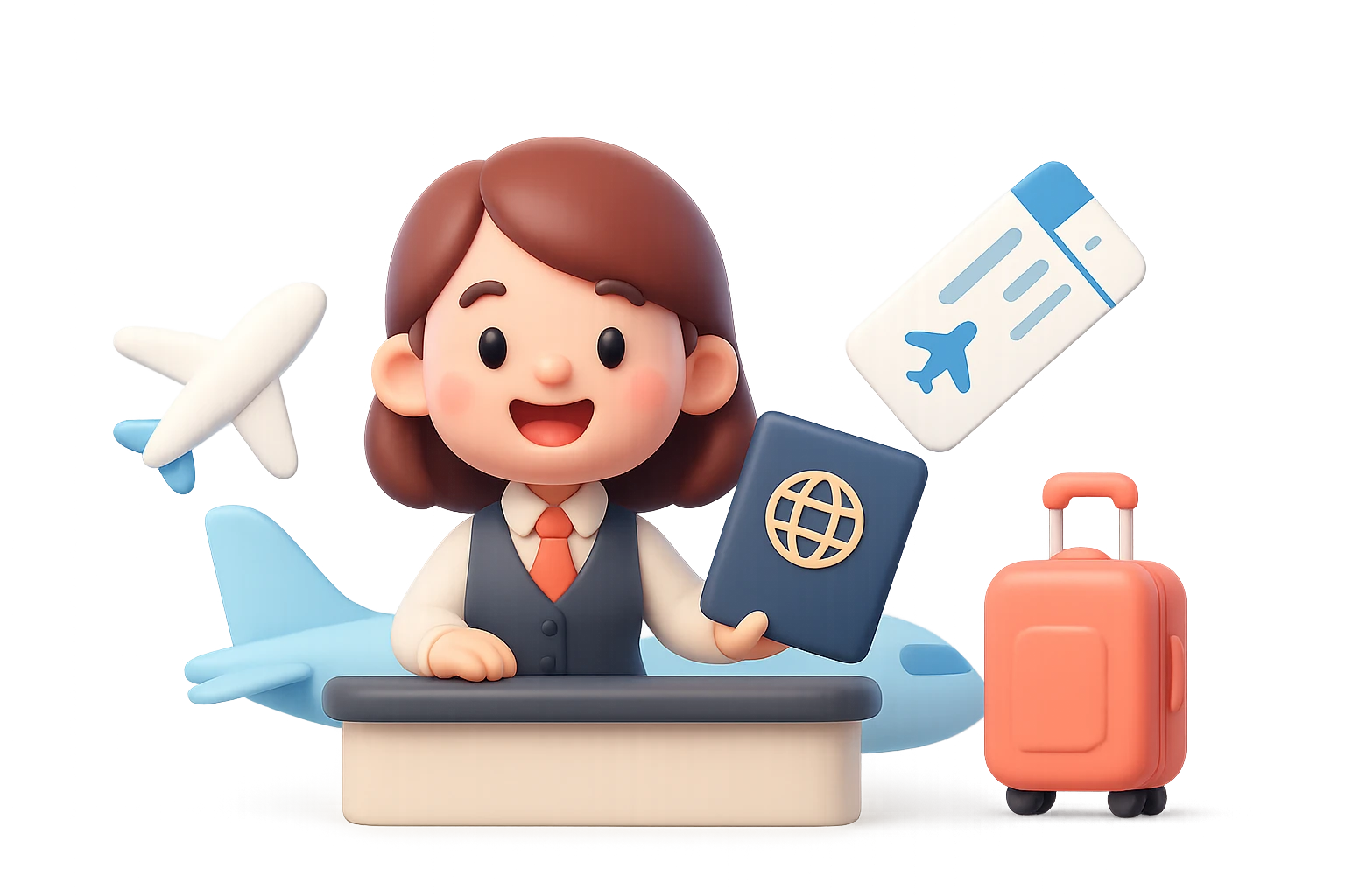 Airport English lessons for check-in, security, and boarding