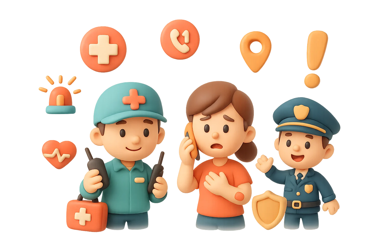 Emergency English phrases for medical and safety help