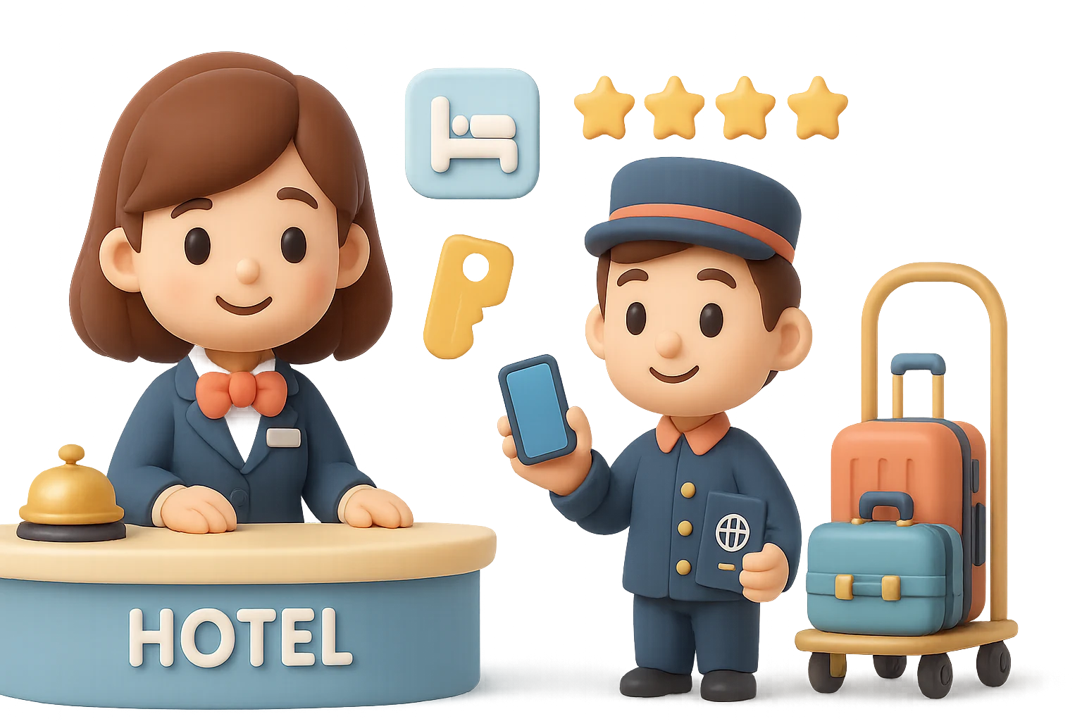 Hotel English lessons for check-in and room service