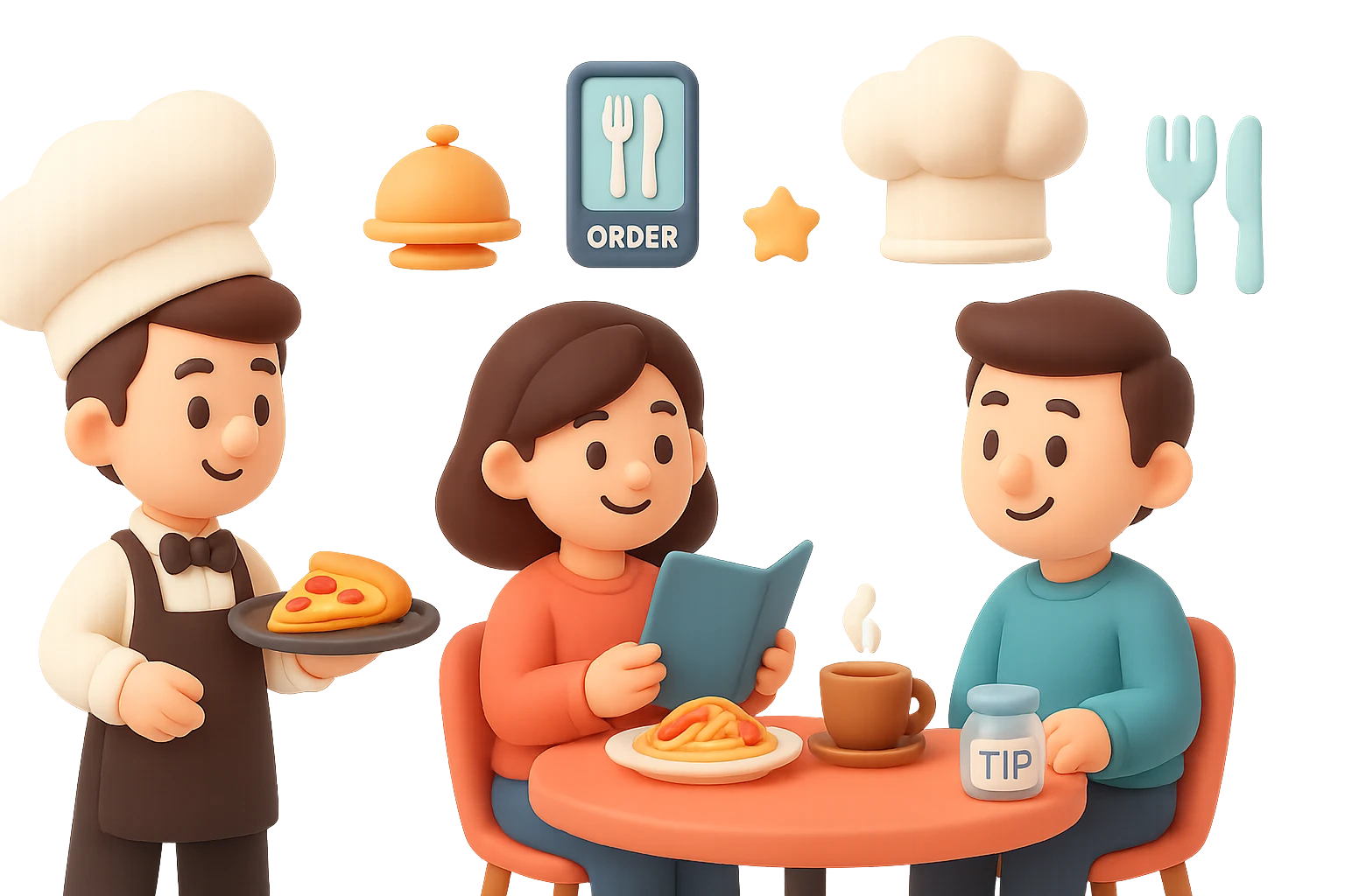 Restaurant English for ordering food and paying