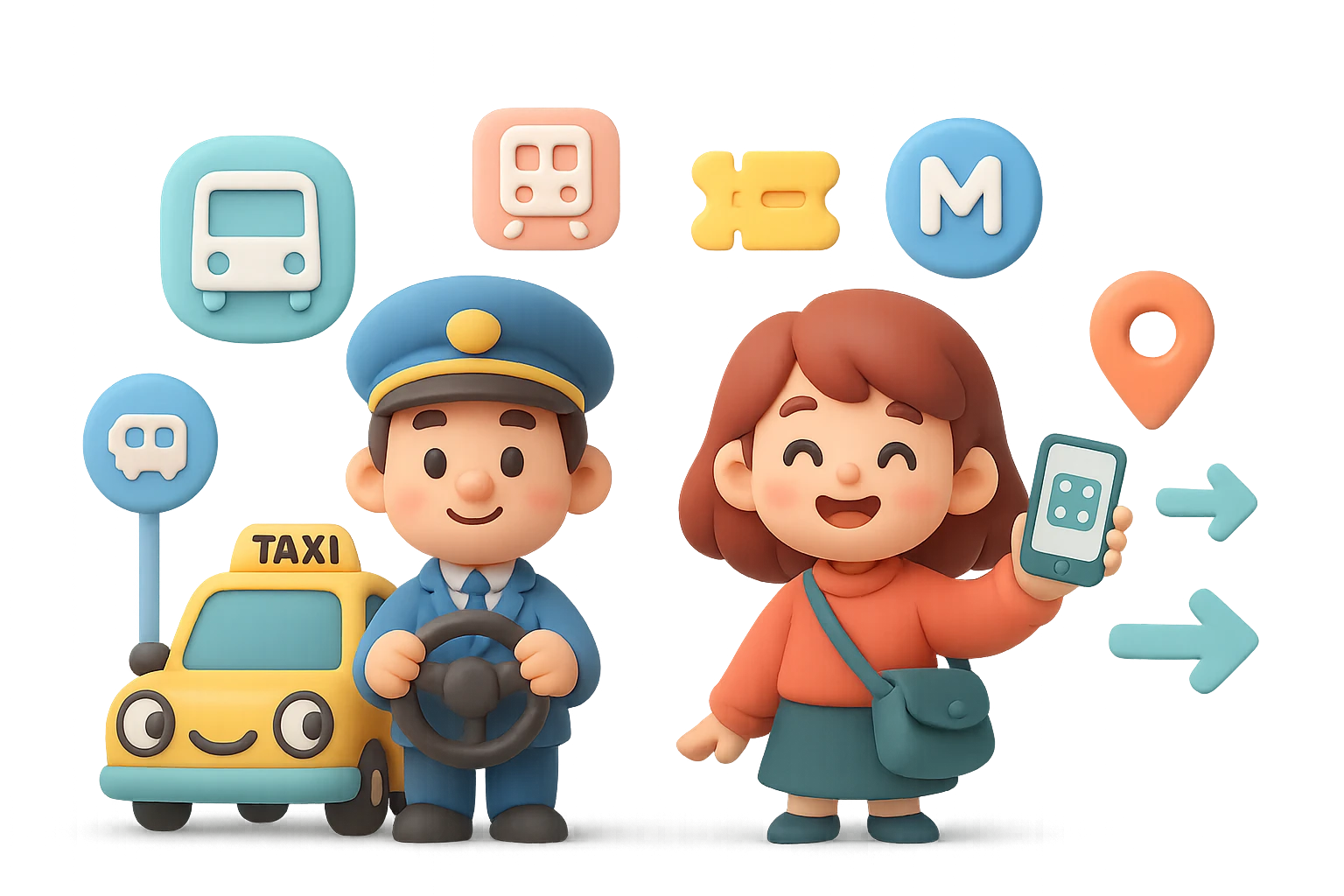 Transportation English for taxi, subway, and directions